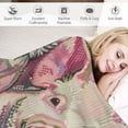 thumbnail image 3 of orinice pig flowers vintage warm lightweight blanket soft blanket four seasons decoration bed sofa sofa living room gifts, 3 of 6