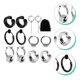 thumbnail image 2 of 6 Pairs Dangly Earrings Men Men Earrings Set Press Earrings Clip Earrings Men Non Piercing Earrings Men Clip Earring Hoops, 2 of 2
