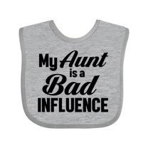 Inktastic My Aunt is a Bad Influence Boys or Girls Baby Bib