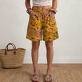 thumbnail image 5 of Day Resort Spirit Print High Waisted Casual Lounge Shorts with Pockets, Elastic Waist Athletic Beach, 5 of 7