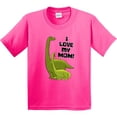 thumbnail image 3 of Inktastic I Love My Mom with Baby and Mommy Brontosaurus Youth T-Shirt, 3 of 5