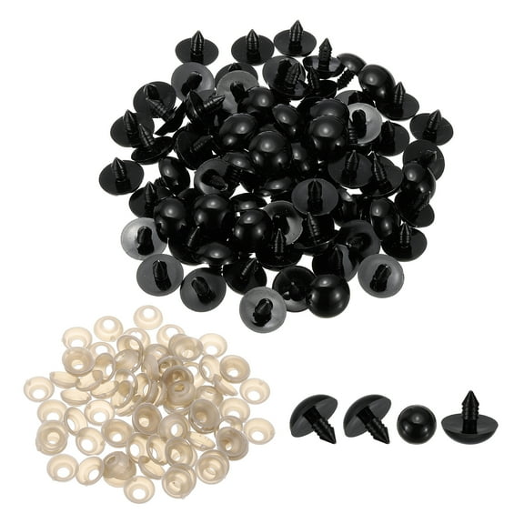 Uxcell 20mm Safety Eyes, 80 Pcs Plastic Craft Eyes with Washers for Stuffed Animals DIY Craft