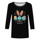 thumbnail image 4 of Camisetas Casuales de las Mujeres Impresas 3/4 Manga Cuello Redondo Blusa, Moda Ligera Superior para el Hogar Y el Uso Diario, Cómoda Imitación de la Tela Del Estante, 4 of 7