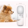 thumbnail image 3 of Botella de agua portátil para perros, 550 ml, botella de agua portátil para perros, sin BPA, a prueba de fugas, para beber al aire libre, viajes y senderismo (550 ml, blanco) oso de fresa Electrónica, 3 of 5