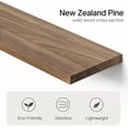 thumbnail image 4 of Floating Shelves for Wall, Set of 4 Solid Wood Wall Mounted Shelves, 16" Rustic Walnut Display Shelf with Reinforced Hardware for Bedroom, Living Room, Bathroom, and Kitchen Decor, 4 of 9