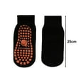 thumbnail image 6 of 1 Pair Trampoline Socks Anti-skid Silicone Grip Bottom Great Friction Solid Color High Elasticity Sweat Absorption Adult Home Yoga Socks Floor Socks, 6 of 8