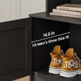 thumbnail image 4 of Black Hall Tree with Storage Bench, 70.9" Tall Entryway Bench with Shoe Storage, Coat Rack and Top Shelf, Freestanding Wooden Hall Tree with Bench for Entryway, and Hallway, 4 of 7