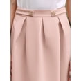 thumbnail image 4 of DARING DIVA Women's Knee Length Pleated A-line Skirt Medium Pink, 4 of 7