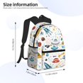 thumbnail image 2 of Yield Cartoon Space Print Backpack for Women Men, Lightweight Casual Travel Daypack, Classic Basic College Backpack, Middle School Bag, 2 of 5