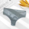 thumbnail image 2 of Tangas para mujer, bragas de algodón de cintura baja con espalda en T, ropa interior sexy elástica sin costuras de color sólido, gris azul, M / L Kearding AP001138-07B, 2 of 7