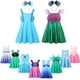 thumbnail image 2 of 2023 verano bebé niñas Elsa Anna vestido sirena dibujos animados princesa tema vestidos casuales para 2-10 años niños fiesta vacaciones ropa 140 (7-8T) Gao Jinjia LED, 2 of 2