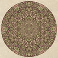 thumbnail image 1 of Ahgly Company Machine Washable Indoor Square Transitional Sepia Brown Area Rugs, 4' Square, 1 of 7