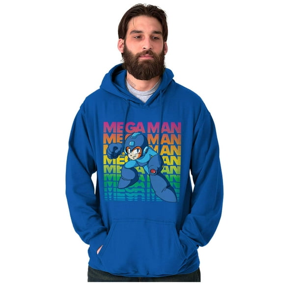 Mega Man 90s Anime Cartoon Character Hoodie Sweatshirt Women Men Brisco Brands M
