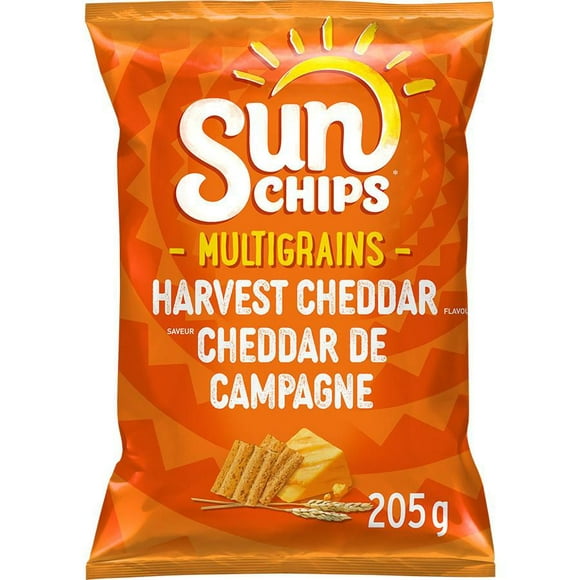 SunChips Harvest Cheddar Flavour Multigrain Snacks, 205 GM
