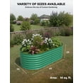 thumbnail image 3 of Galvanized Steel Oval Garden Bed, Tool-Free Assembly, Open-Bottom Planter Box with Deep Root Space for Vegetables, Flowers & Herbs, 3 of 6