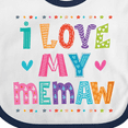 thumbnail image 4 of Inktastic I Love My Memaw for Granddaughter Girls Baby Bib, 4 of 4
