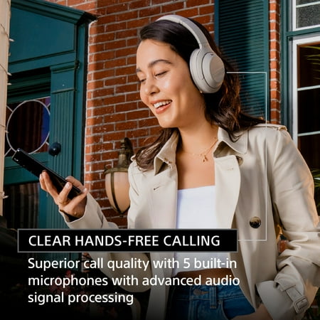 Sony - WH1000XM4 Wireless Noise-Cancelling Over-the-Ear Headphones - Silver