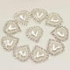 thumbnail image 3 of 10 botones de perlas de cristal con parte trasera plana para decorar vestidos y coser. Blanco, 3 of 9