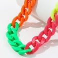 thumbnail image 3 of Collares de cadena de eslabones de resina de colores, Collar Punk acrílico de Color caramelo para mujeres y niñas, joyería, 2 uds., 3 of 5