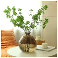 thumbnail image 5 of Glass vase with irregular ribbed clear vase flower vase round glass vase for flowers decorative home decoration for living room office dining table balcony wedding, 5 of 6