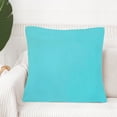 thumbnail image 2 of Unique Bargains 2Pcs Soft Viscose Velvet Decorative Throw Pillowcases 24"x24" Aqua, 2 of 8