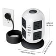 thumbnail image 3 of Superdanny 8 Outlet Power Strip Tower, USB C Surge Protector with 10FT Extension Cord, 3 USB-A , 1 USB-C Ports, White and Black, 3 of 7