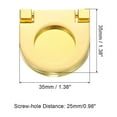 thumbnail image 2 of Uxcell 5 Pack Flush Pull Handle, 1.38 Inch Hidden Recessed Furniture Grip Ring Pull, Gold, 2 of 6