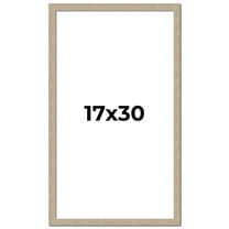 17x30 Frame Grey Solid Wood Picture Frame Width 1 Inches | Interior Frame Depth 0.5 Inches |