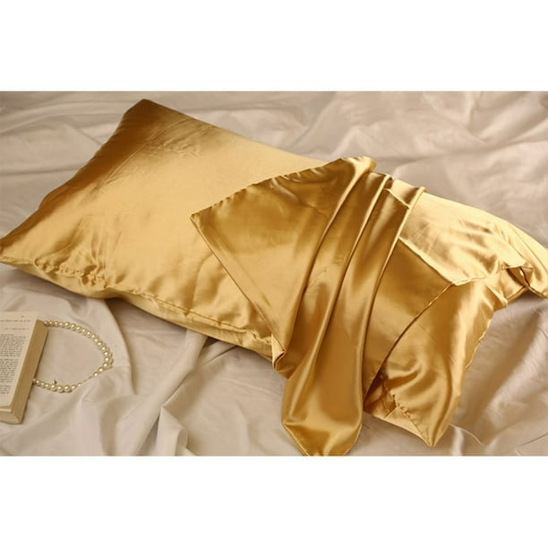 Juegos de cubrecamas y colchas Funda de almohada suave Funda de almohada de color liso de doble cara Funda de almohada Funda de seda de belleza Funda de almohada Ropa de cama de seda de hielo 20''x30'