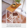 thumbnail image 5 of Yamazaki Home End Table, White, Steel + Wood, Supports 11 pounds, 5 of 7