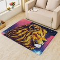 thumbnail image 2 of Lion Rugs for Living Room Bedroom - Animal Rug 5x8 - Starry Sky Carpet for Home Decor - Washable Non Slip Patterned Indoor Large Area Rug - Soft & Low Pile (ZJ&421), 2 of 7
