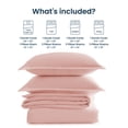 thumbnail image 4 of Sleep Zone 90gsm Duvet Cover Set Full Soft Microfiber Bedding with Zipper & Corner Ties, Pink, 4 of 9