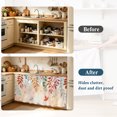 thumbnail image 3 of Colorful Leaves Fall Sink Skirt for Bathroom, Self-Adhesive Under Sink Curtain, Autumn Botanical Pink Yellow Ombre Hide Pipes & Storage Fabric Cabinet Skirt Cover for Kitchen Laundry 32"x55", 3 of 8