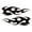 Black, variant on Tribal Flames Orion Design Magnet
