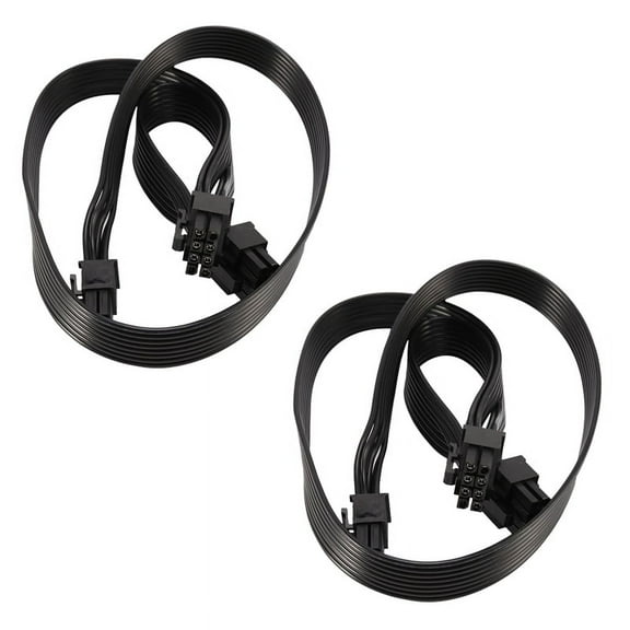 2X PCI-E 6 Pin to 2 Ports 6 2 Pin Power Supply Cable 6Pin to 8Pin for V Series V850 V700 V1000 Modular PSU,2 x 6Pin to dual 6 2Pin (8Pin) Power Supply Cable,black