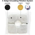 thumbnail image 5 of 16-Pack Replacement Filters for Cat Fountain, Triple Filtration System Pet Cat Fountain Filter Replacement for 84oz/2.5L Square Automatic Pet Water Fountain,White, 5 of 5