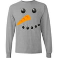thumbnail image 3 of Inktastic Snowman Face Long Sleeve T-Shirt, 3 of 5