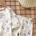 thumbnail image 6 of TOWED22 Toddler Baby Boy Clothes Contrast Color Sweatshirt Pullover Tops + Casual Pants Fall Winter Outfit Set Size:10-11 Y,Color:White, 6 of 6