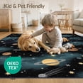 thumbnail image 4 of ODIKA 2'x3' Washable Doormat Non-Slip, Low Pile Night Sky Galaxy Design With Planets Moons And Shooting Stars Space Flowing for Entryway, Kitchen, Laundry Room, 4 of 7