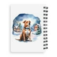 thumbnail image 2 of Hello Winter Pitbull Welcome Snowy Night Watercolor Vintage Spiral Bound Journal Terrier Dog Lover 5x7in Spiral Notebook - 01011, 2 of 5