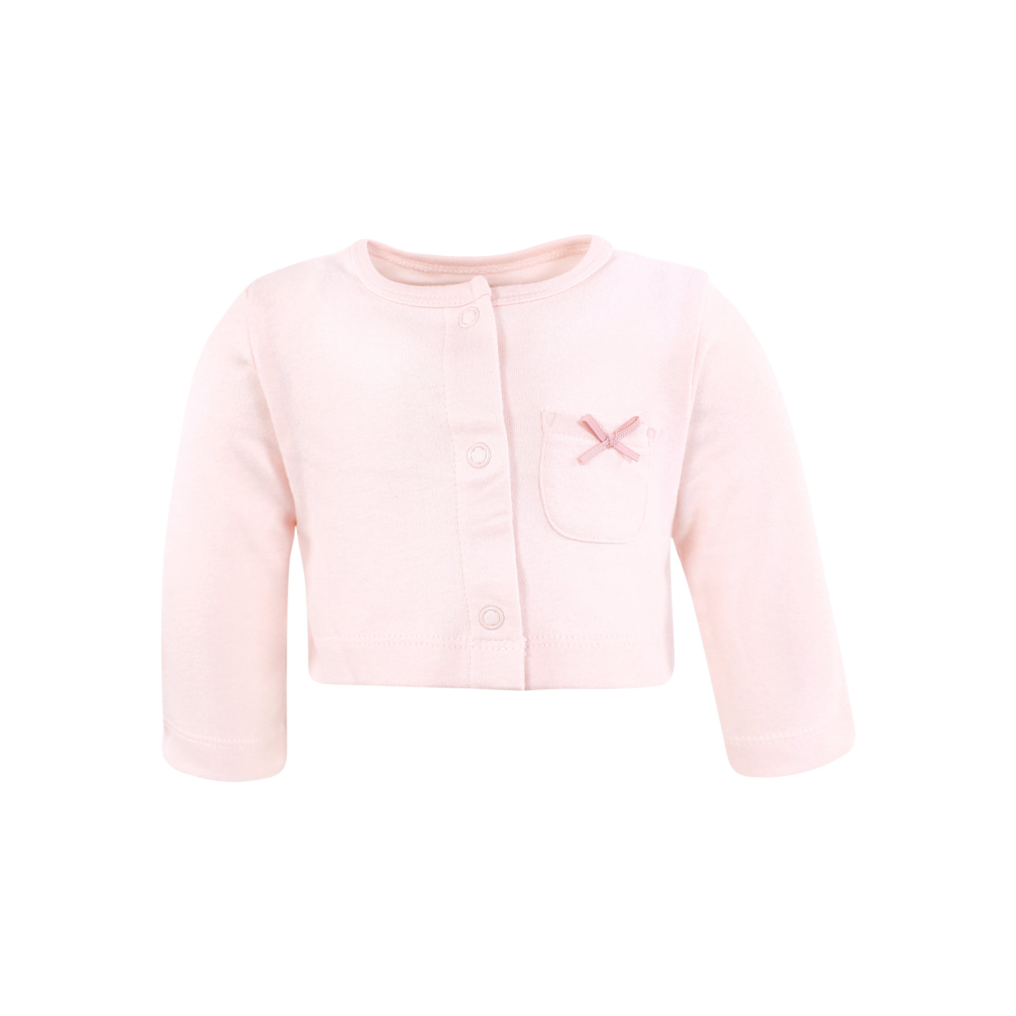 Hudson Baby Infant and Toddler Girls Cotton Dress and Cardigan Set, Blush Pink Floral, 18-24 Months