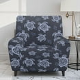 thumbnail image 2 of FOR U DESIGNS Turtle Hibiscus Print Recliner Chair Covers Stretch Recliner Couch Covers 4-Pieces Anti-Dust Reclining Slipcovers Furniture Protector with Storage Pocket, 2 of 8