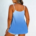 thumbnail image 3 of Jalioing Womens Plus Size Camisoles Loose Pleated Sleeveless Spaghetti Strap Tank Tops Fashion Gradient Summer Cami Shirts, 3 of 7