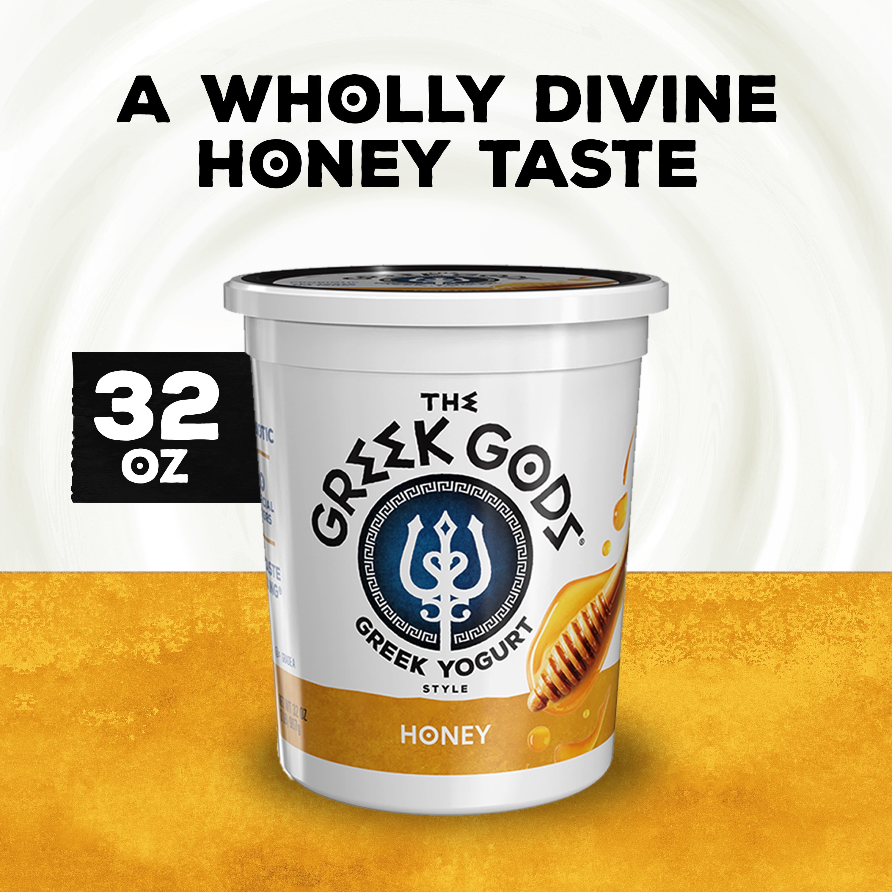 The Greek Gods Greek Style Yogurt, Probiotic Yogurt, Honey, 32 oz