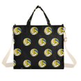 thumbnail image 7 of FORMRS Womens Corduroy Tote Bag Crossbody Shoulder Purse Handbag with Detachable Strap, Black Volleyball Pattern, 7 of 7