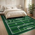 thumbnail image 3 of ODIKA 8'x10' Washable Area Rug Non-Shedding, Easy Care, Football Goal Post Gridiron Stadium Theme Footaball Doormat Door for King Size Bedroom Under Bed, Master Suite, 3 of 7