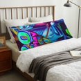 thumbnail image 4 of Fotbe Neon Free Play Funda para Almohada Corporal con Diseño, Funda de Microfibra Ultrasuave de 20x54 Pulgadas, Ropa de Cama Elegante, 4 of 7