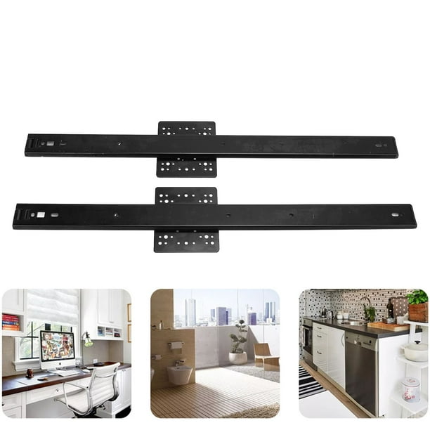 Riel Para Puerta Corredera, Corredera Para Puerta De Gabinete, 35 Mm De Ancho, 1 Par Galvanizado Para Gabinetes De TV