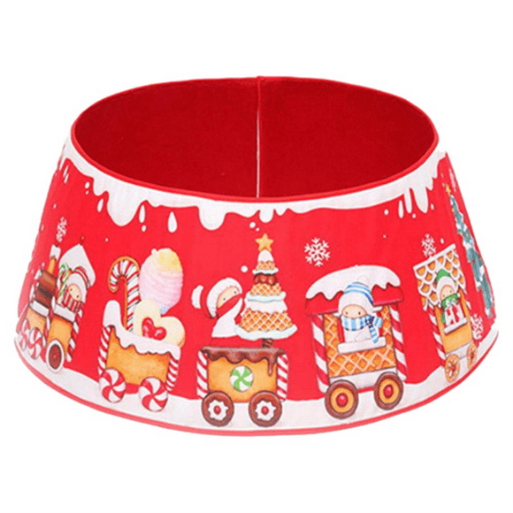 Christmas Tree Decor Surround Base Cover Skirt Foot Colorful Ornament Cartoon for Home Xmas Tree Skirt Party,D