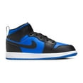thumbnail image 3 of Jordan 1 Mid Little Kids' Shoes Color: Black/Black/White/Royal Blue Size: 3Y, 3 of 5